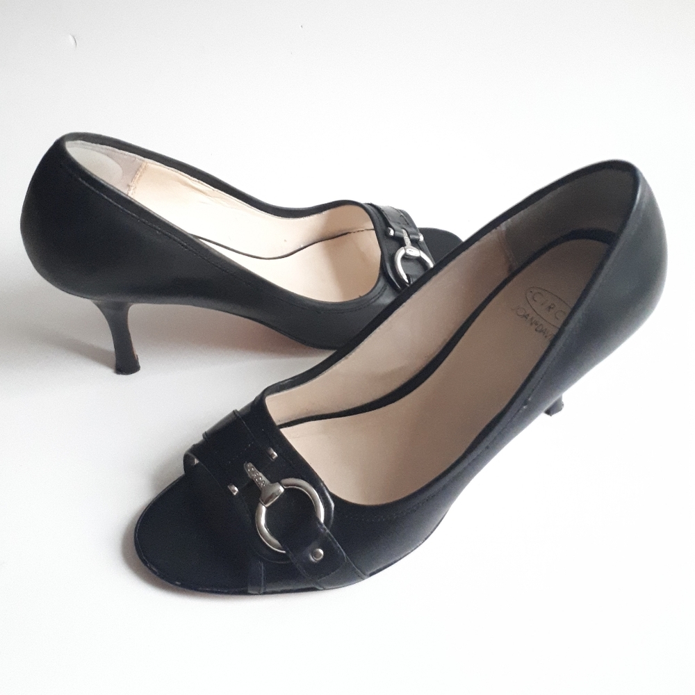 Circa Joan & David | Leather Peep Toe Heels